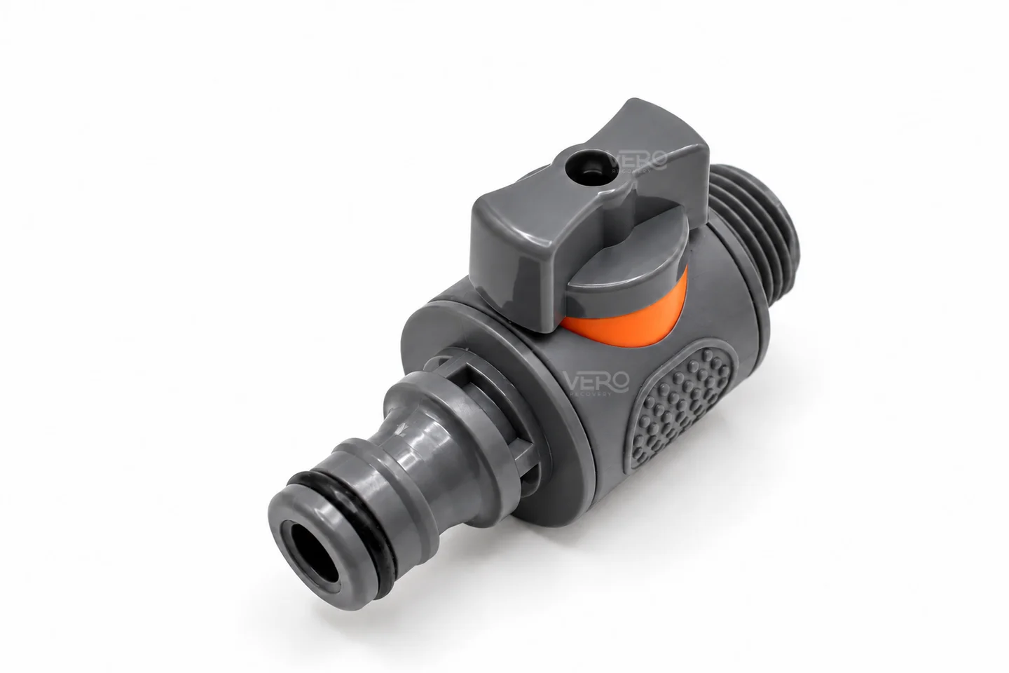 Vero Recovery Ice Bath Hose Pipe Drain Valve - angled view on white background